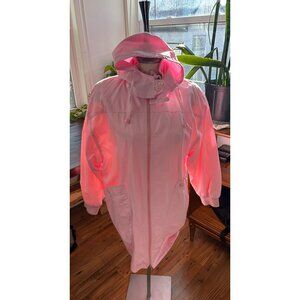 Milano pink zippered coat size 18 1/2 (large, extra large) - vintage small stain